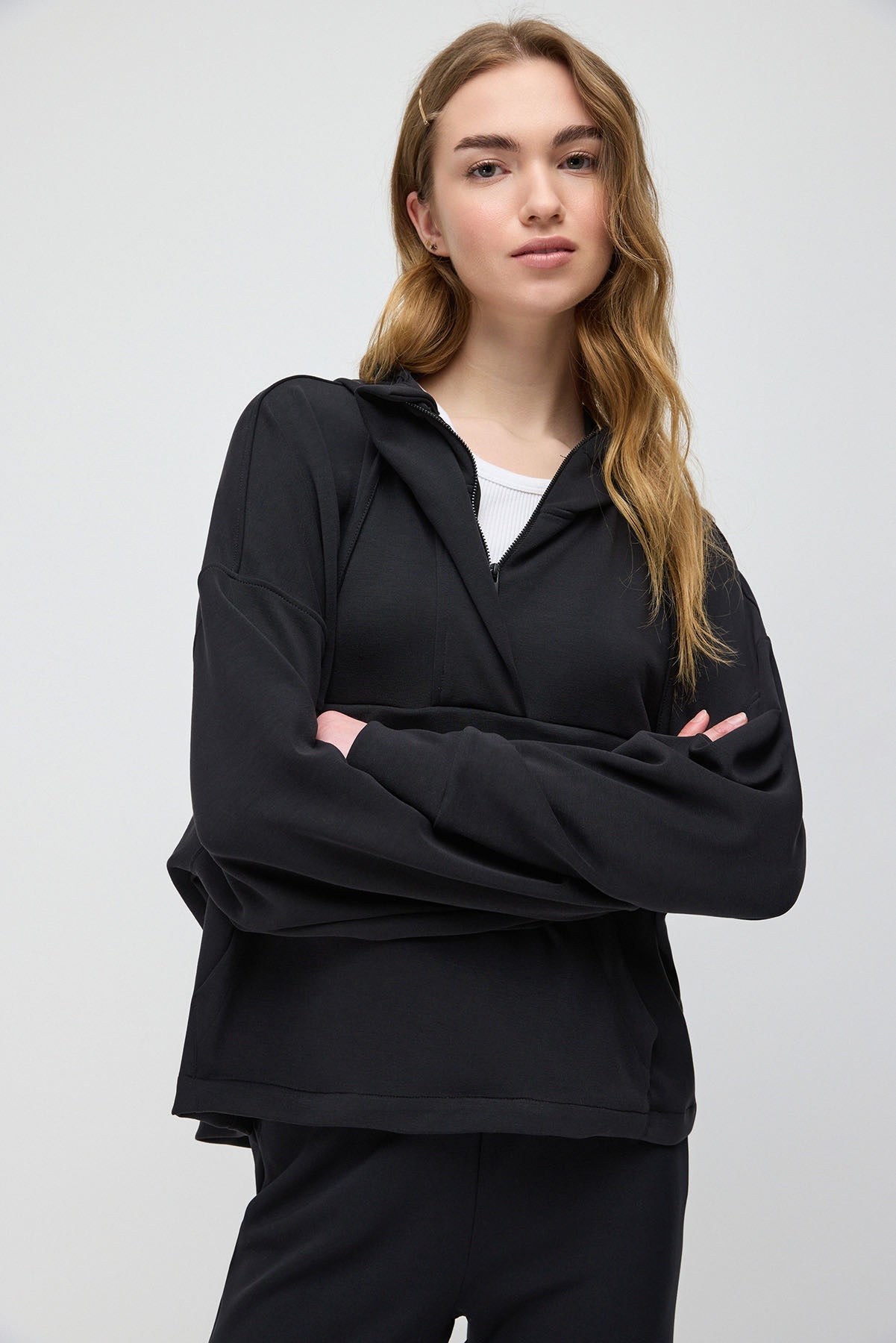 Sweatshirt mit Reißverschlussdetail