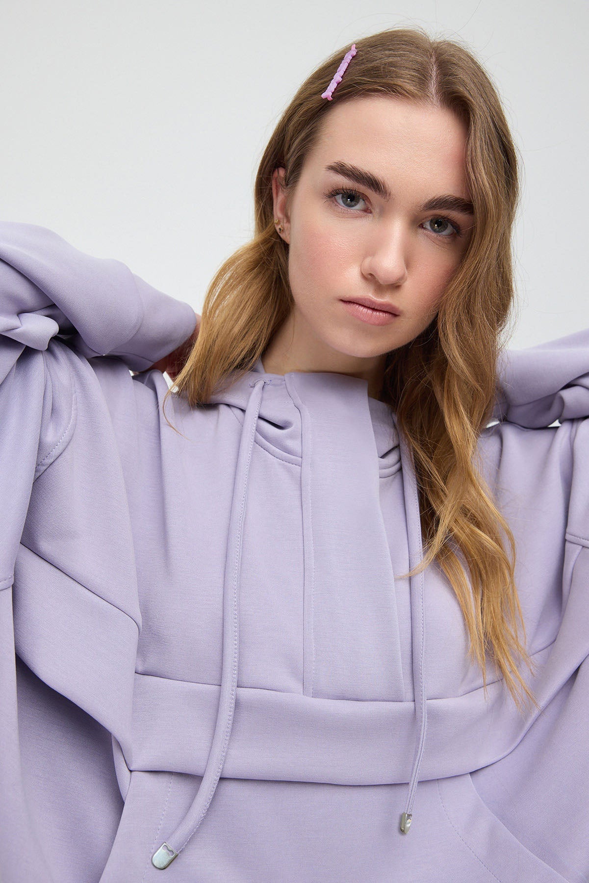 Sweatshirt mit Taschen und halbem Reißverschluss
