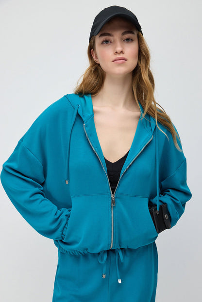 Kurze Jacke mit Reißverschluss