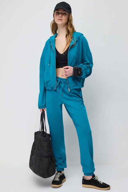 Kurze Jacke mit Reißverschluss