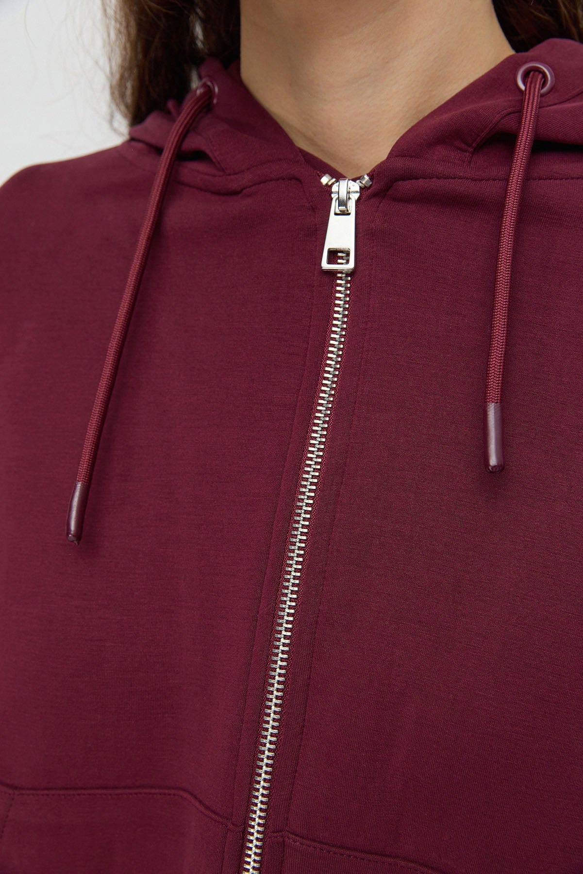 Crop-Sweatshirt mit Reißverschluss