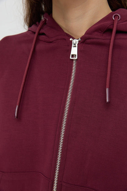 Crop-Sweatshirt mit Reißverschluss