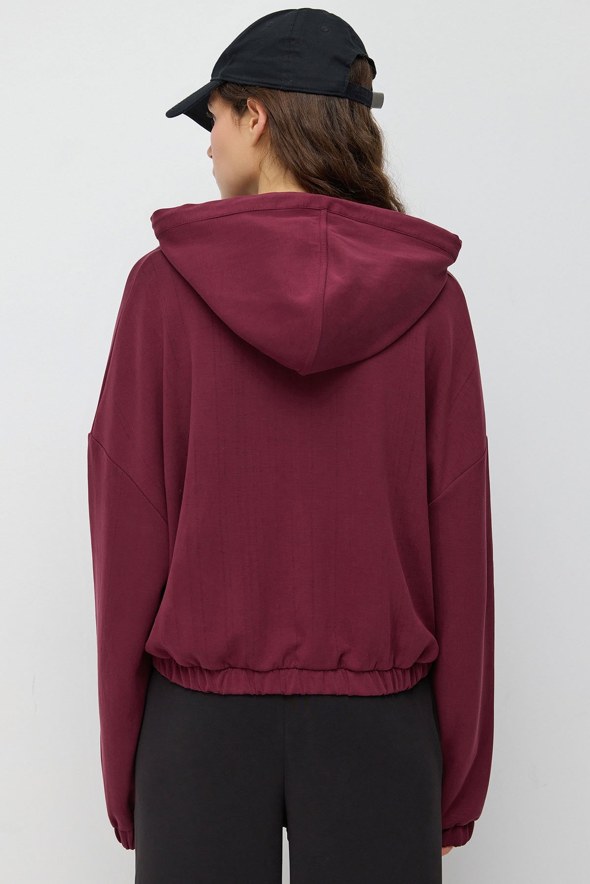 Crop-Sweatshirt mit Reißverschluss