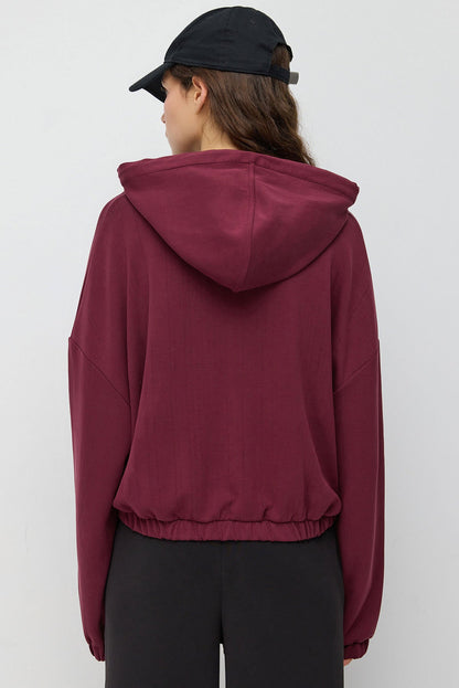 Crop-Sweatshirt mit Reißverschluss