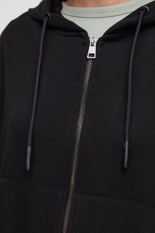 Kapuzen-Crop-Sweatshirt