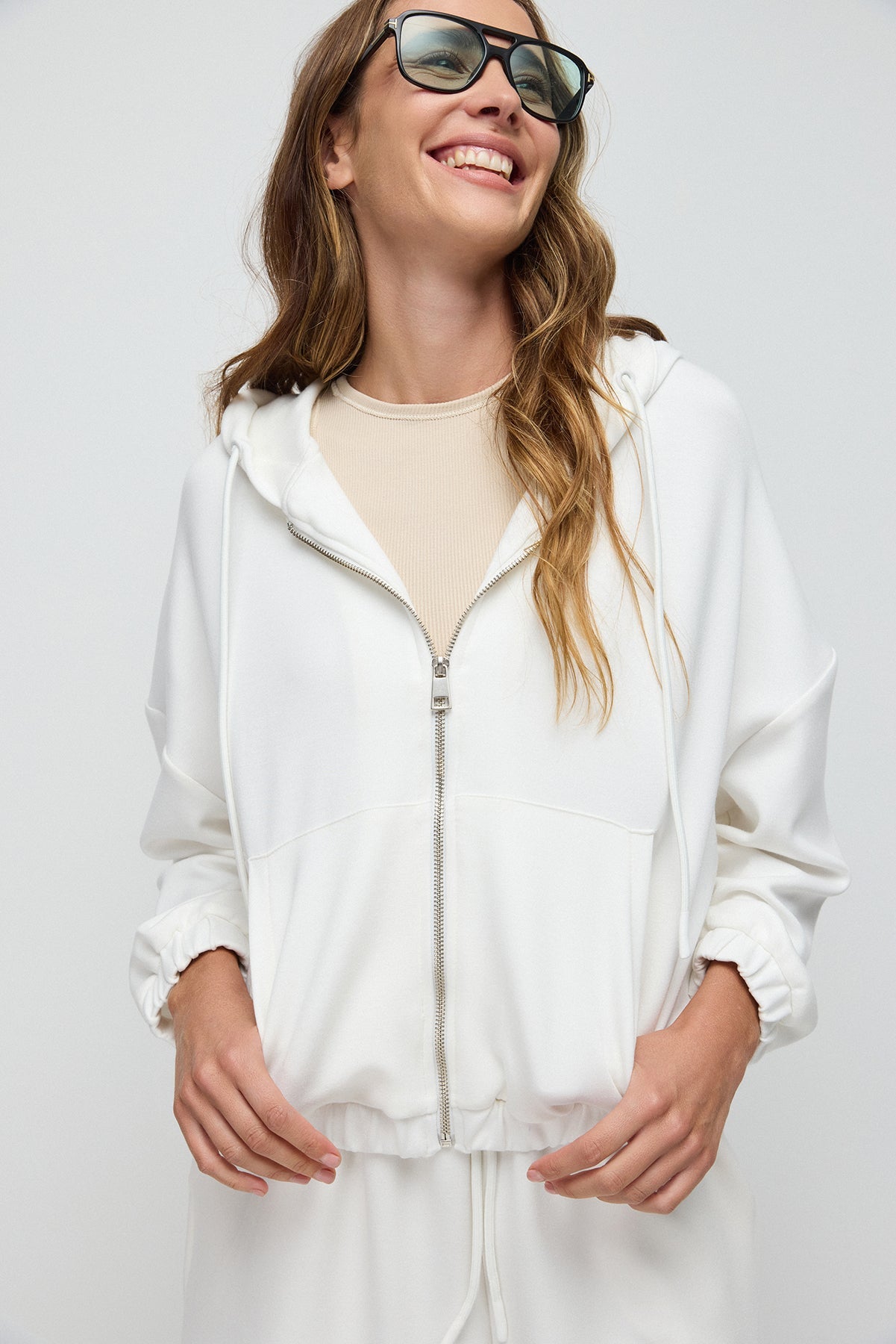 Kapuzen-Crop-Sweatshirt