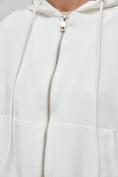 Kapuzen-Crop-Sweatshirt