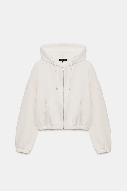Kapuzen-Crop-Sweatshirt