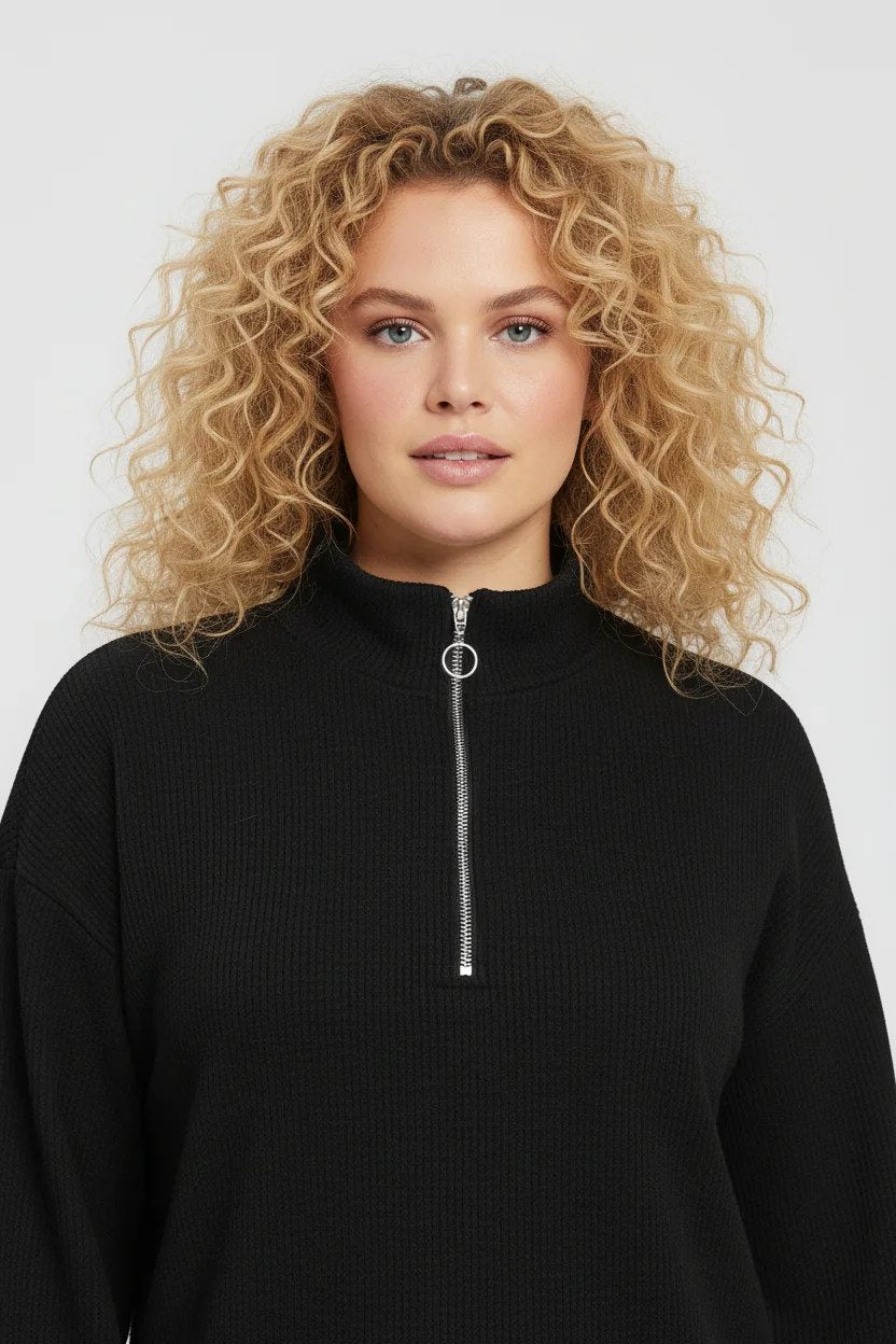 Midikleid mit weicher Textur