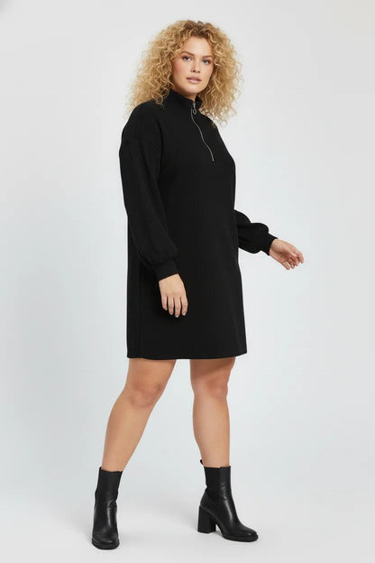Midikleid mit weicher Textur