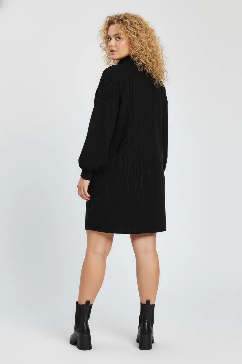 Midikleid mit weicher Textur