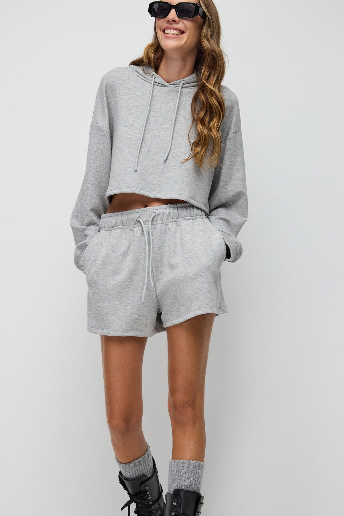 Shorts mit weicher Textur