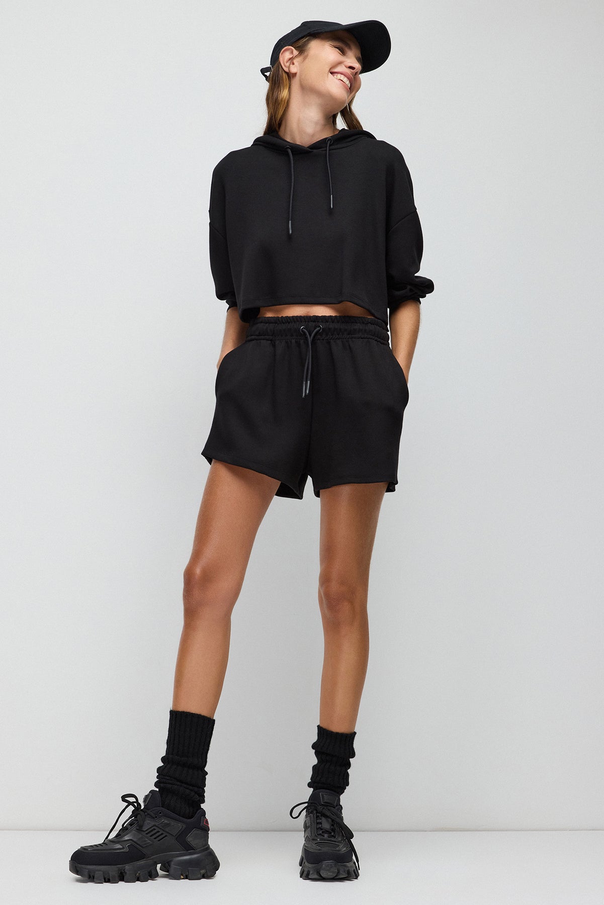 Shorts mit weicher Textur
