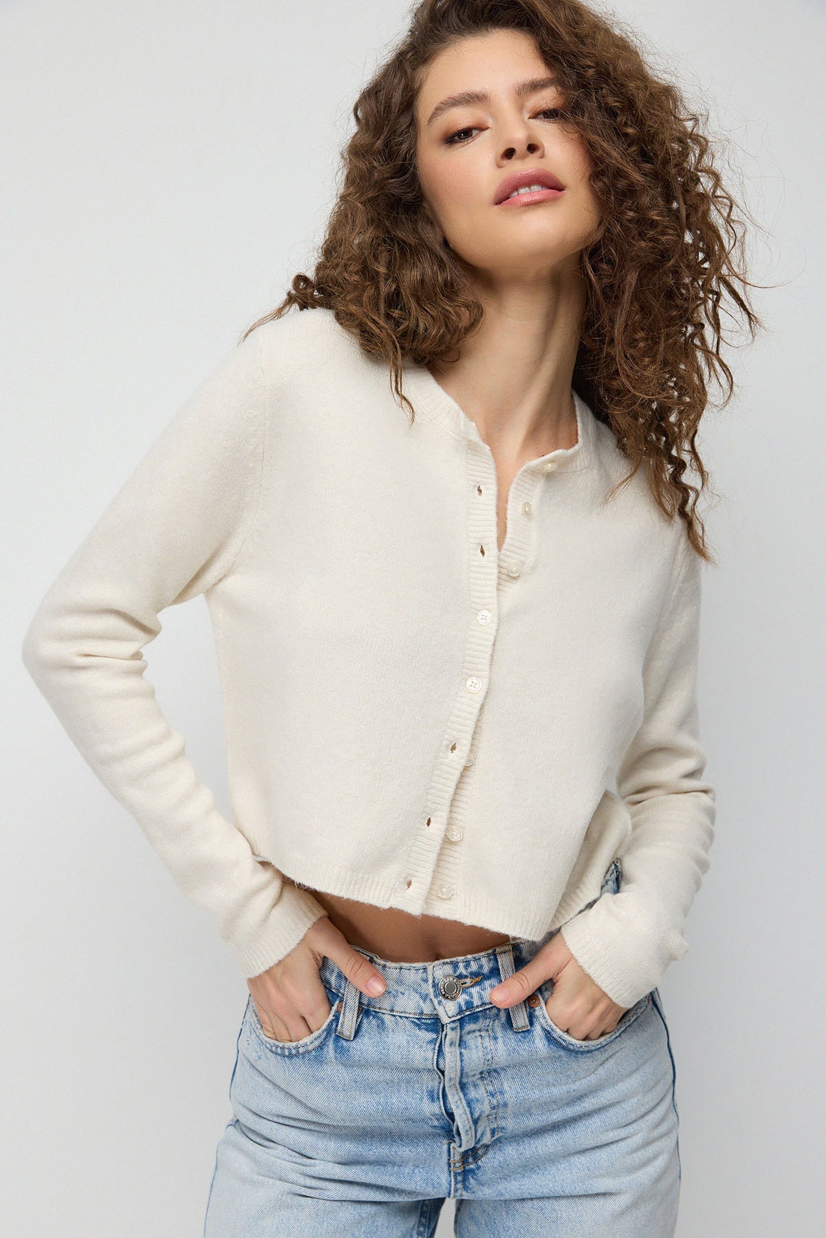 Weicher, strukturierter Strickcardigan