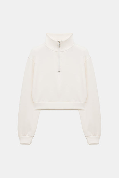 Sweatshirt mit Reißverschlussdetail