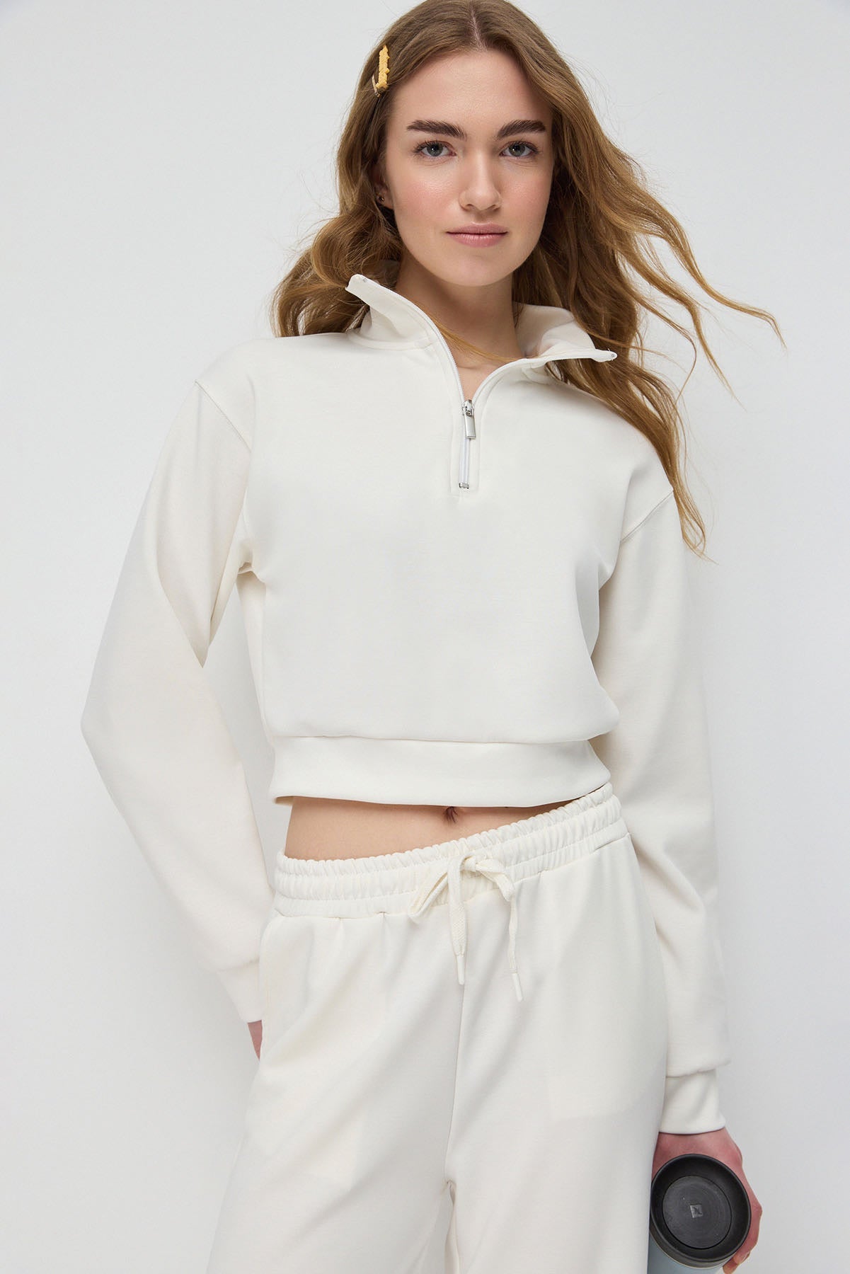 Sweatshirt mit Reißverschlussdetail