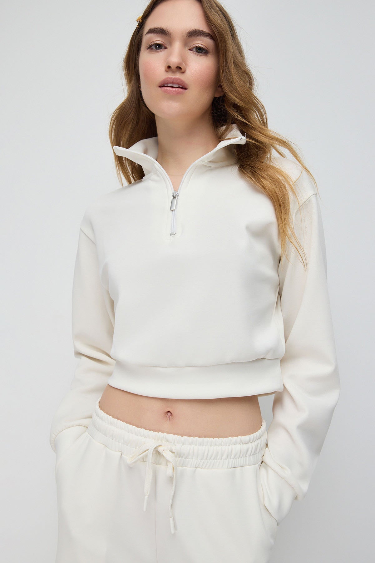 Sweatshirt mit Reißverschlussdetail