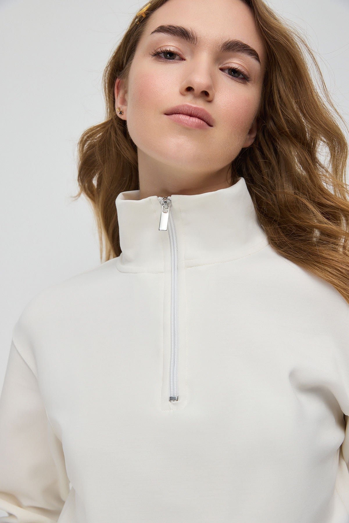 Sweatshirt mit Reißverschlussdetail