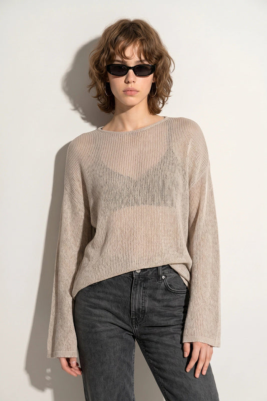 Rundhals Langarmshirt
