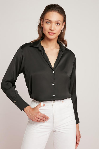 YVONNE Satin Regular Fit Bluse