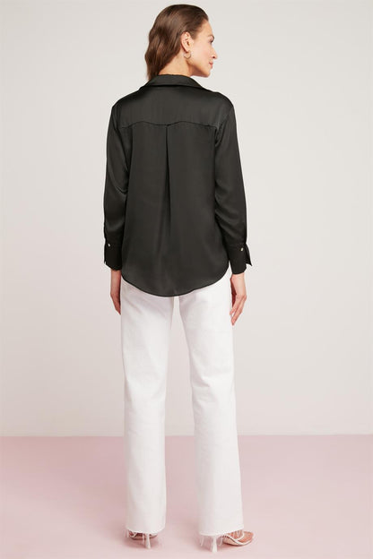 YVONNE Satin Regular Fit Bluse