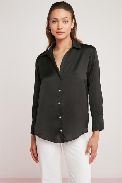 YVONNE Satin Regular Fit Bluse
