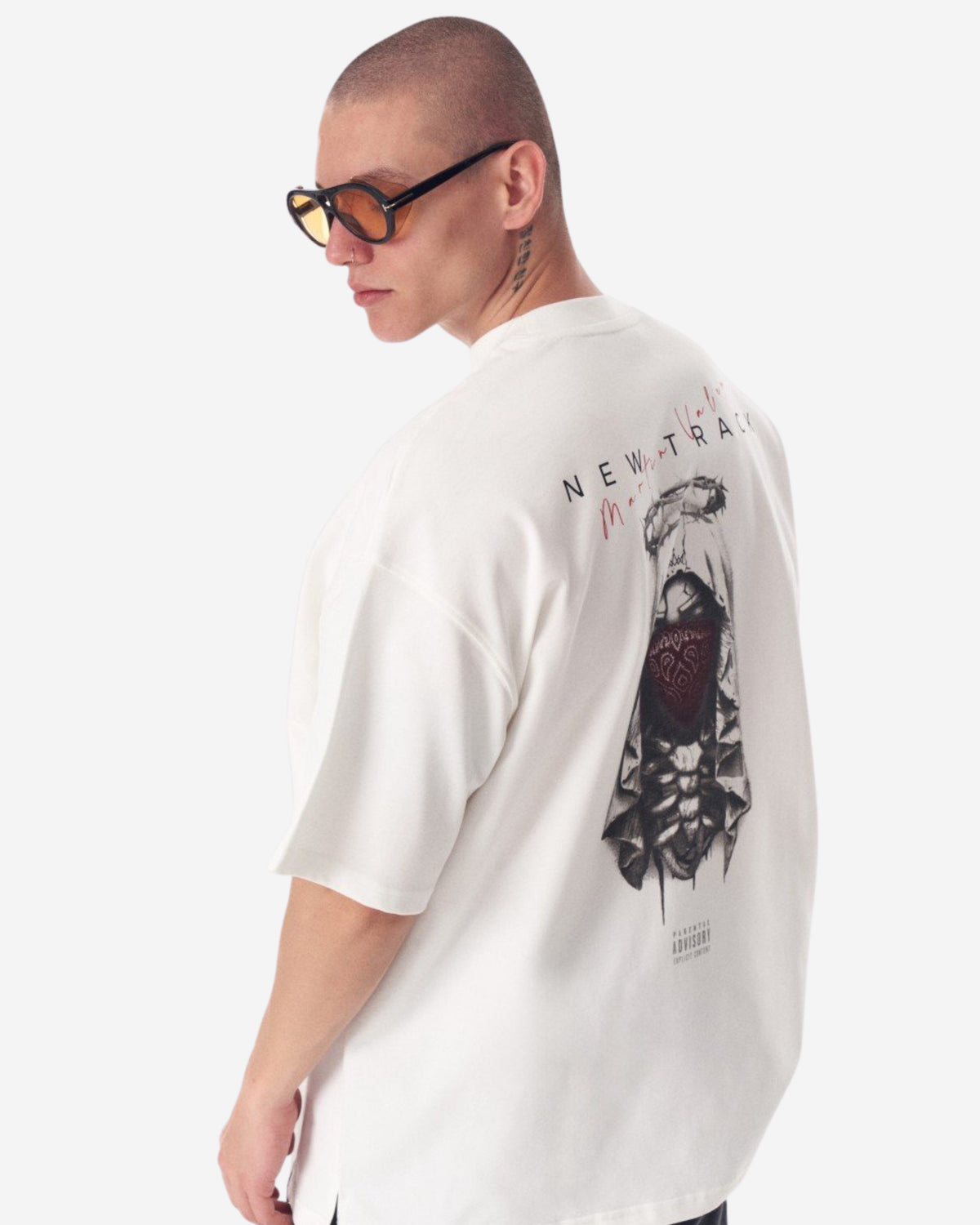 Z-Rebell Bedrucktes Wasserbasiertes Weißes T-Shirt - Groß