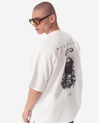 Z-Rebell Bedrucktes Wasserbasiertes Weißes T-Shirt - Groß