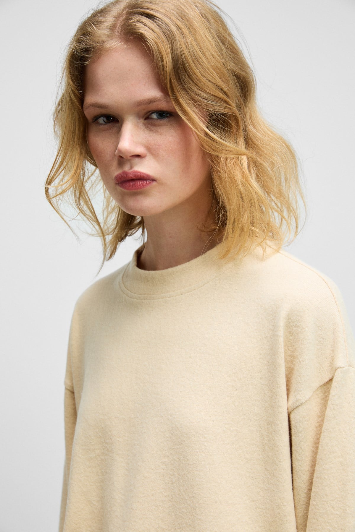 ETHIQUET ZEPHIRA Damen Soft Crew Sweatshirt Taupe