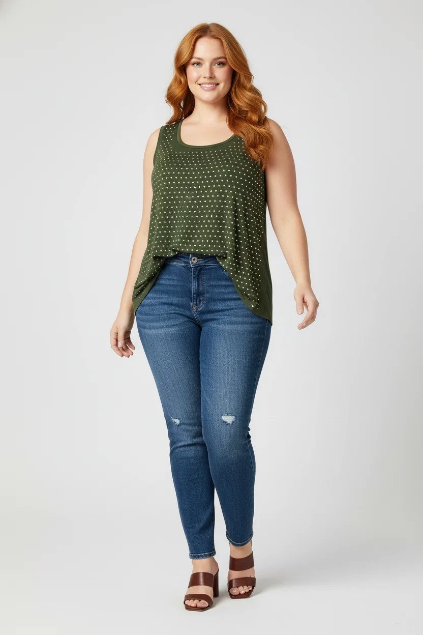 Bluse mit Nietendetails