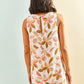 Multi-patterned Backless Dress - White & Orange
