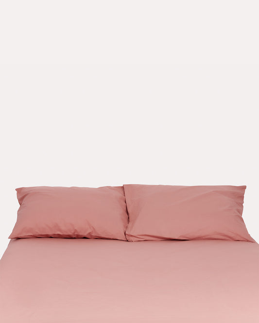 Classic Percale - Fitted Sheet Set- Peach