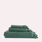 Tassel Cotton Towel Set (3 Towels) - Pine Green