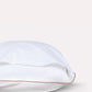 Classic Percale - Core Bedding Set - White with Peach Piped Edge