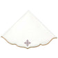 Linen Service Napkin Set of 6 pieces- White & Beige