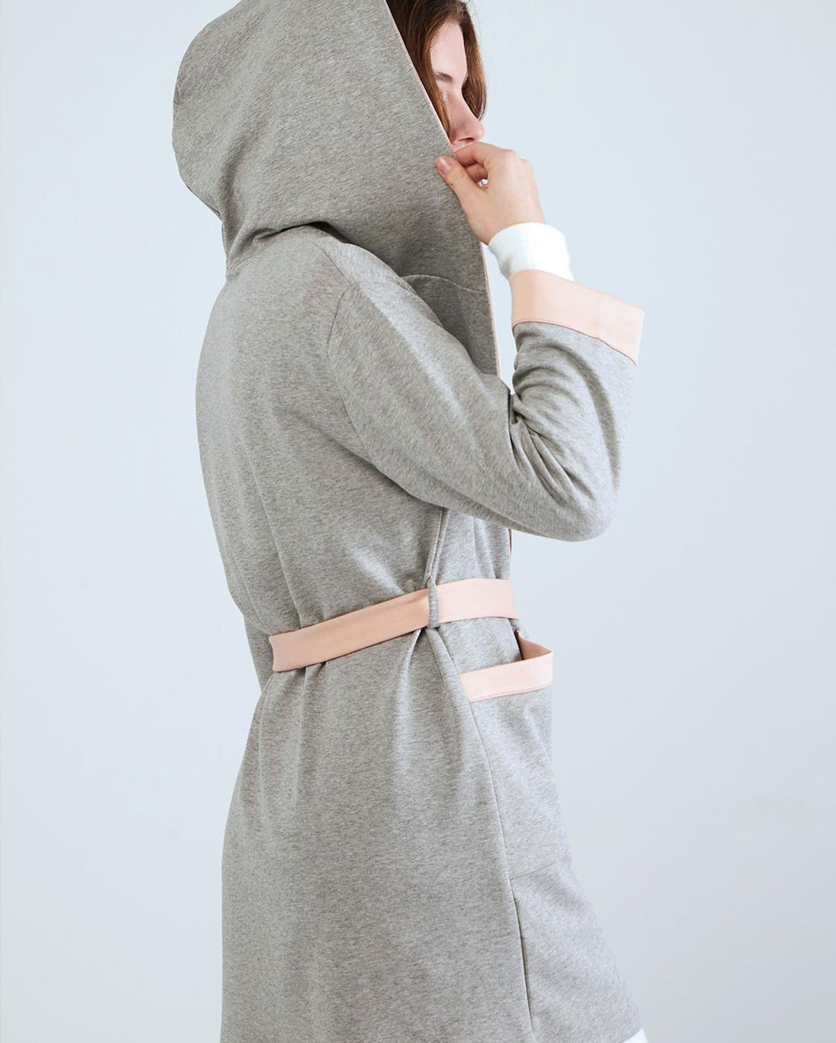 Dressing Gown - Grey & Pink Ocoza Dressing Gown - Grey & Pink Ocoza