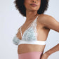 Fides Turquoise Lined Ecru Lace Bralette