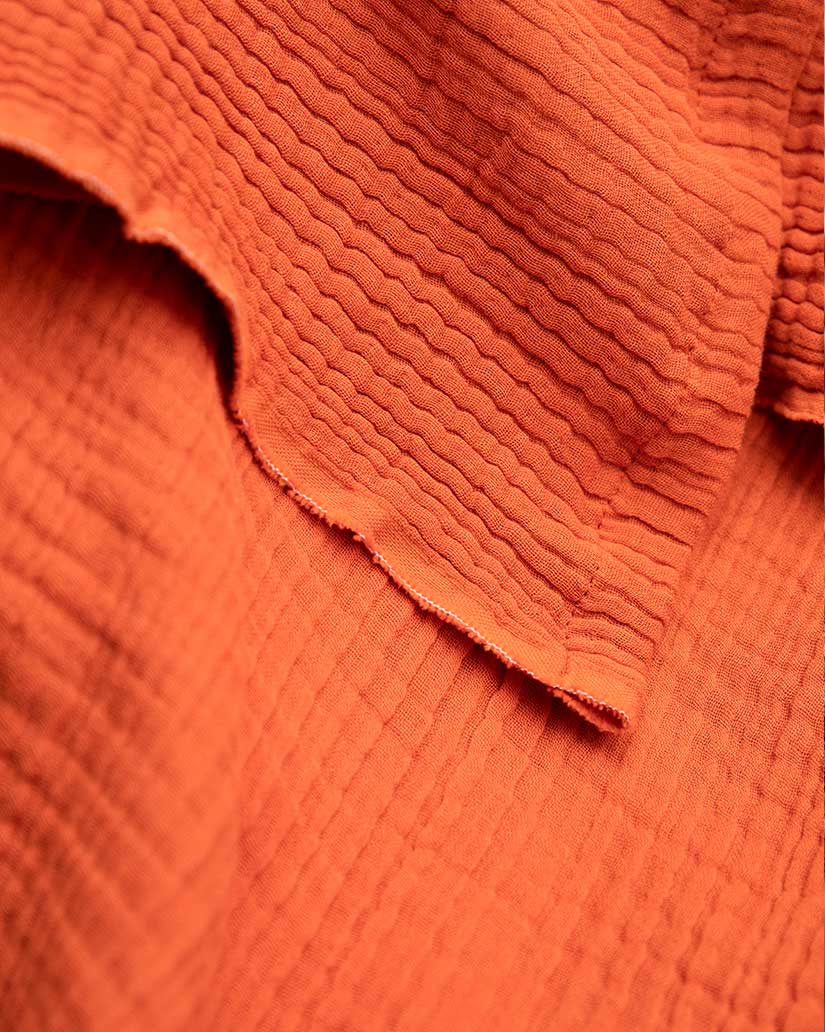 Mollis Muslin Cotton Blanket - Terracotta
