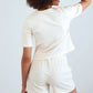Soft Cotton Short Pyjama Set - White