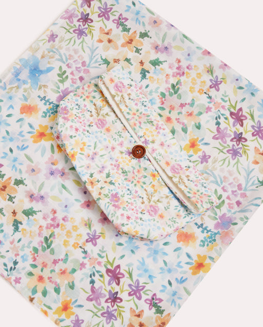 Watercolour Floral Muslin Baby Cloth - Mixed Colours - Ocoza