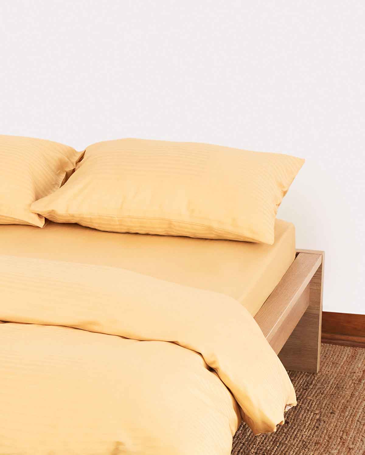Sateen Stripe - Core Bedding Set - Gold