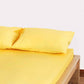 Lavish Sateen - Fitted Sheet Set - Yellow - Ocoza