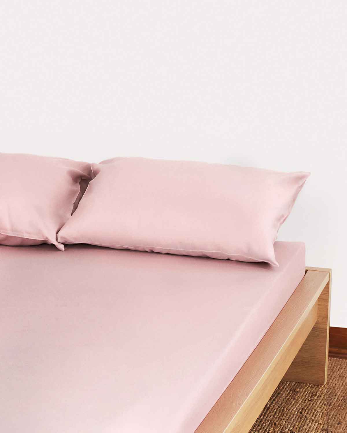Lavish Sateen - Fitted Sheet Set - Nude Pink - Ocoza