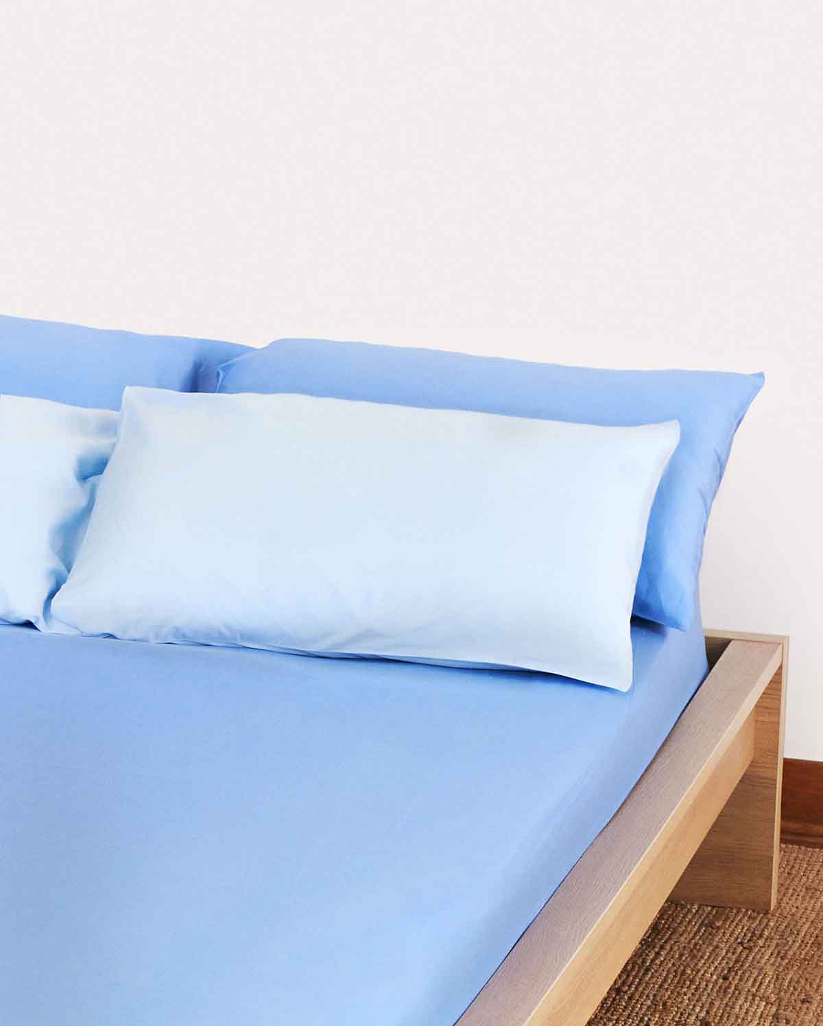 Classic Percale Fitted Sheet - Blue