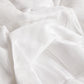 Sateen Stripe Flat Sheet - White