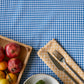 Checked Cotton Table Cloth - Blue - Ocoza