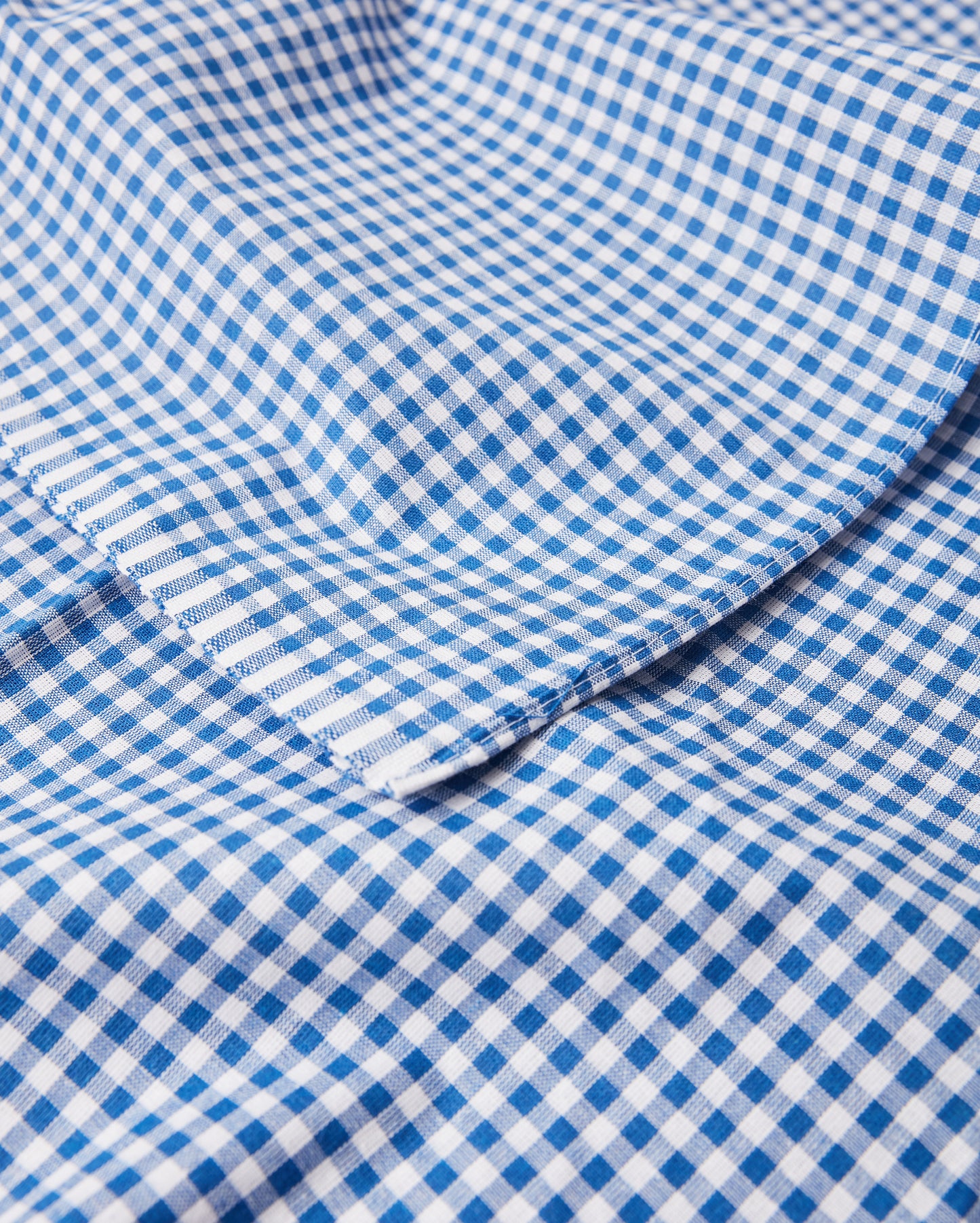 Checked Cotton Table Cloth - Blue - Ocoza