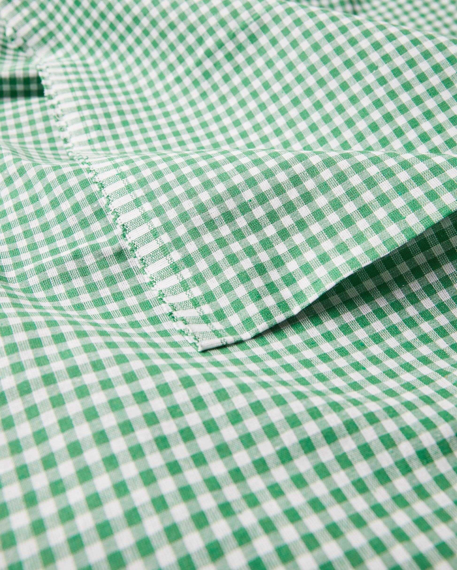 Checked Cotton Table Cloth - Green - Ocoza