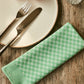 Gingham Cotton Tea Towel 6 pcs - Green - Ocoza