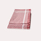 Checked Cotton Tea Towel 6 pcs - Burgundy - Ocoza